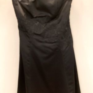 Black satin dress